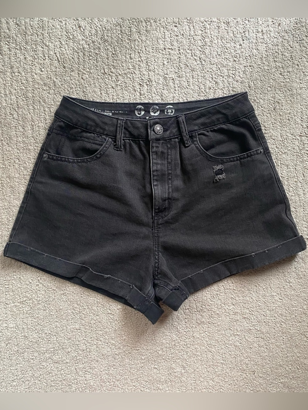 Urban Outfitters Black High-Rise Denim Shorts